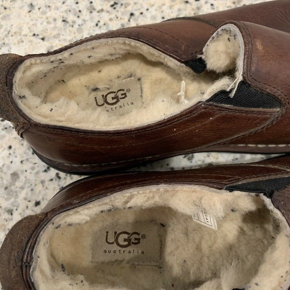 Ugg Harbor Brown Leather Loafers Sheepskin  5141 main image 7